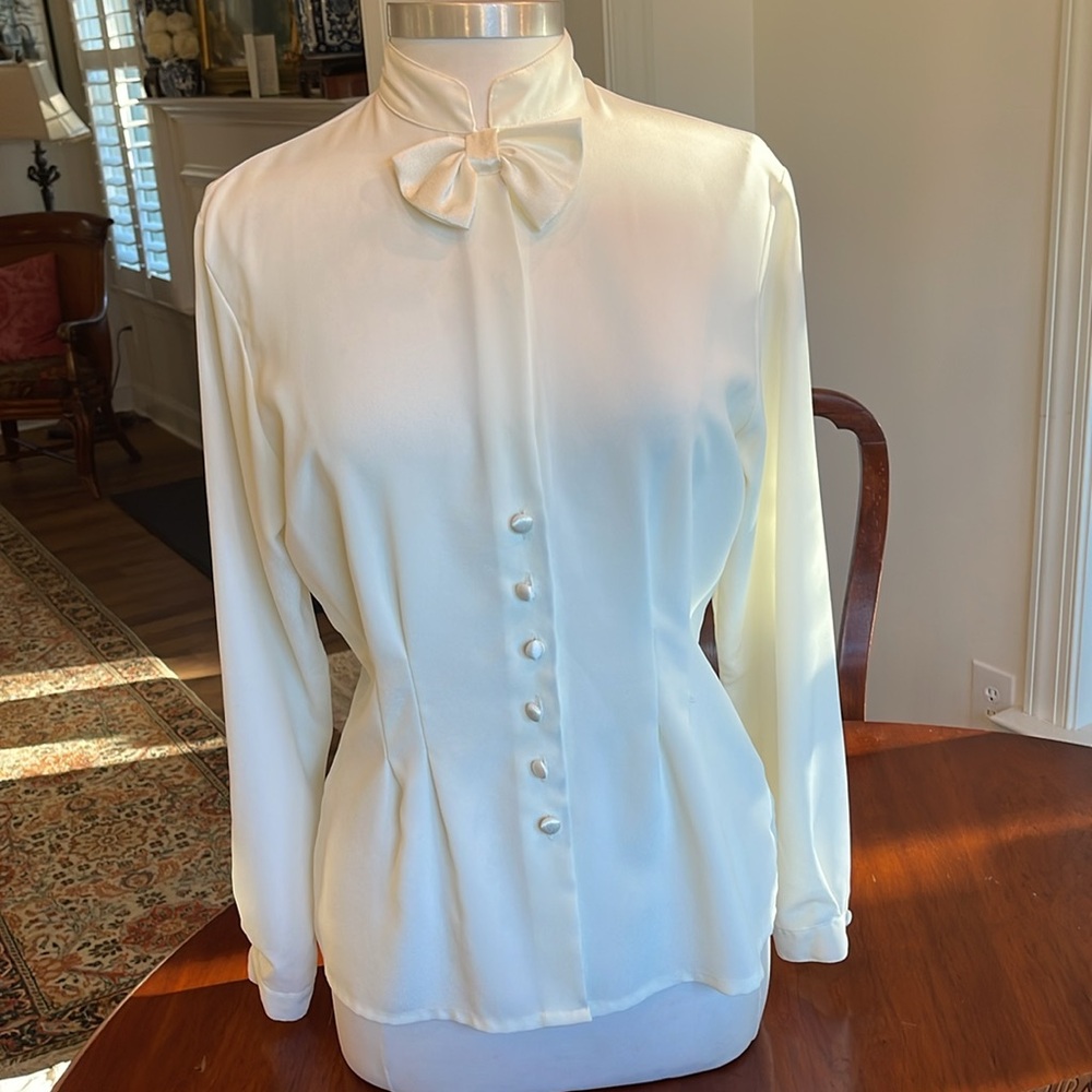 Oscar de la Renta Expressions Classic Vintage 1980’s Blouse EUC Size 6